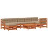 vidaXL Tuin loungeset 8 pcs Wasbruin Massief grenenhout