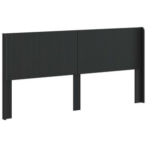 vidaXL Hoofdbord Zwart Bewerkt hout