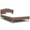 vidaXL Bedframe stof bruin 90x200 cm