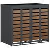 vidaXL Wieltjesbakopslag voor 3 bakken Antraciet 340 x 77.5 x 115.5 cm