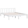 vidaXL Bedframe massief grenenhout wit 160x200 cm