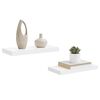 vidaXL Wandschappen zwevend 2 st 50x23x3,8 cm MDF hoogglans wit