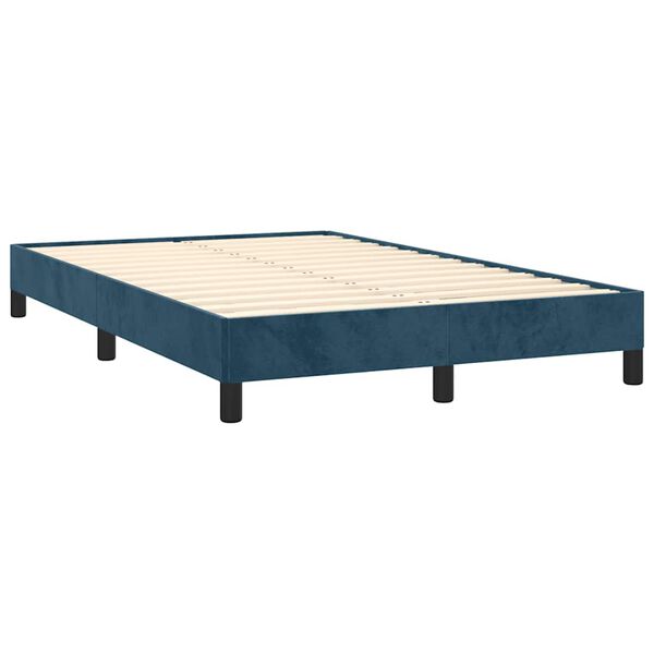 vidaXL Bedframe zonder matras 120x190 cm fluweel donkerblauw