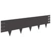 vidaXL Gazonrand 30 pcs 100 x 25 cm Staal Zwart