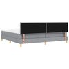 vidaXL LED Box Spring Bed met matras Lichtgrijs 200 x 200 cm Stof