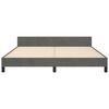 vidaXL Bedframe zonder matras 160x200 cm fluweel donkergrijs