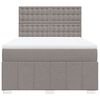 vidaXL Boxspring met matras stof taupe 140x190 cm