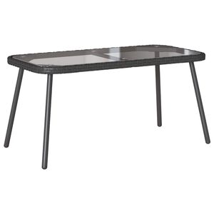 vidaXL Salontafel Zwart 90 x 45 x 43 cm poly rattan