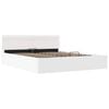 vidaXL Bedframe met opslag hydraulisch LED kunstleer wit 160x200 cm