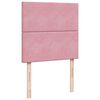 vidaXL Boxspring met matras fluweel roze 90x190 cm