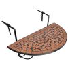 vidaXL Balkontafel hangend moza&iuml;ek terracottakleurig