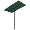 vidaXL Parasol met aluminium paal 180x110 cm groen