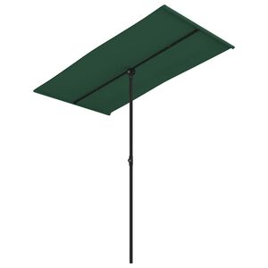 vidaXL Parasol met aluminium paal 180x110 cm groen