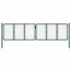 vidaXL Tuinpoort staal 400x125 cm groen