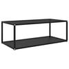 vidaXL Salontafel 100x50x35 cm gehard glas zwart