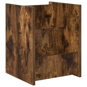 vidaXL Tijdschrift Rek Gerookt eiken 35 x 35 x 45 cm Bewerkt hout