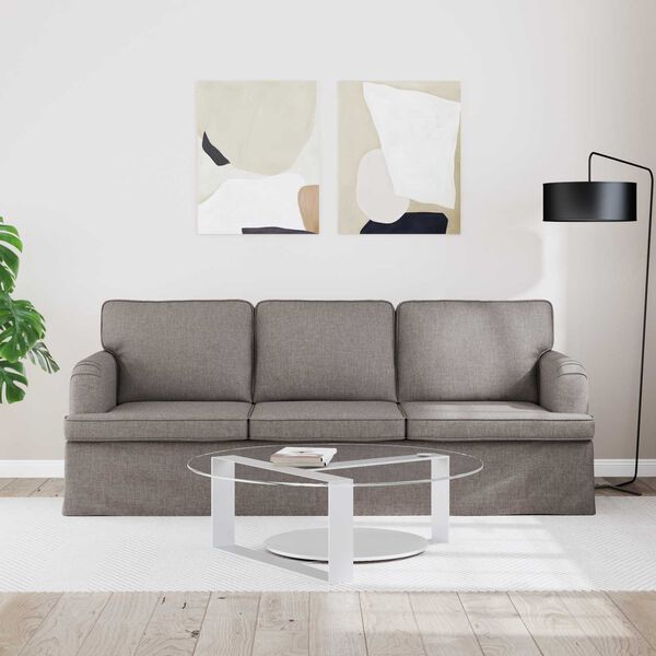 vidaXL Bank Taupe 201 x 80 x 85 cm Stof