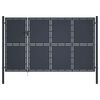 vidaXL Tuinpoort staal 350x150 cm antraciet