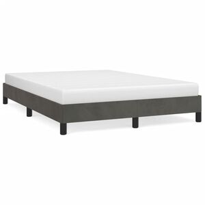 vidaXL Bedframe zonder matras 140x200 cm fluweel donkergrijs