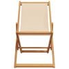 vidaXL Strandstoel inklapbaar massief eucalyptushout en stof beige