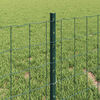 vidaXL Hek met Paal Groen 0,4 x 25 m Staal en PVC
