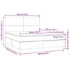 vidaXL Boxspring met matras en LED fluweel donkergroen 180x200 cm