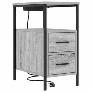 vidaXL Nachtkastje Grijs Sonoma 30 x 48 x 61 cm Bewerkt hout