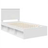 vidaXL Bedframe met hoofdeinde Wit 100 x 200 cm Massief grenenhout