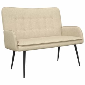 vidaXL 2-Zits Sofa Cr&egrave;mekleurig 115 x 61 x 87 cm Stof