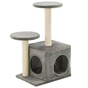 vidaXL Kattenkrabpaal met sisal krabpalen 60 cm grijs