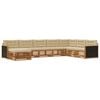vidaXL Buiten bankenset met kussen 8 pcs Natuurlijk en Beige