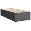 vidaXL Boxspring met matras stof donkergrijs 80x200 cm