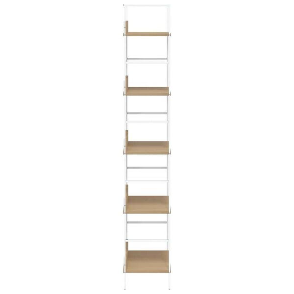 vidaXL Boekenkast 5 schappen 60x27,6x158,5 cm bewerkt hout eikenkleur