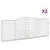 vidaXL Schanskorven 2 st gewelfd 400x30x140/160 cm ijzer