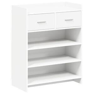vidaXL Schoenenkast 73,5 x 36 x 92 cm Bewerkt hout Wit