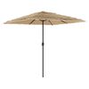 vidaXL Parasol met stalen paal 248x248x248 cm bruin