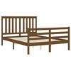 vidaXL Bedframe met hoofdbord massief hout honingbruin 140x190 cm