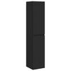 vidaXL Wand Gemonteerde Badkamerkast Zwart 33 x 34,5 x 160 cm
