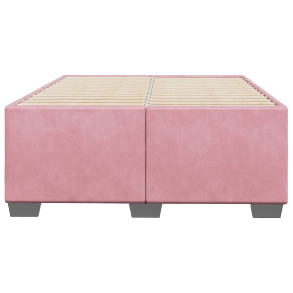 vidaXL Bedframe fluweel roze 120x200 cm