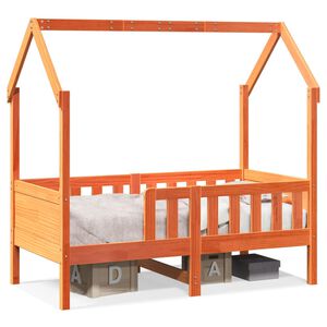 vidaXL Bedhuis wasbruin massief grenenhout 70x140 cm