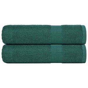 vidaXL Douchehanddoeken FROGN 2 st 70x140 cm 360 g/m&sup2; groen