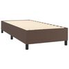 vidaXL Boxspring met matras en LED kunstleer bruin 100x200 cm