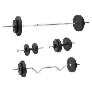 vidaXL Halterset met gewichten 60 kg