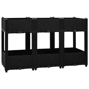 vidaXL Plantenbak verhoogd 120x40x71 cm polypropyleen