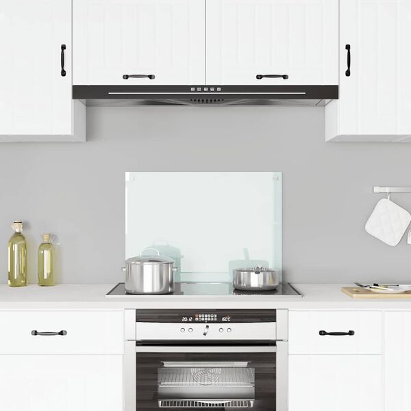 vidaXL Spatscherm keuken 70x50 cm gehard glas wit