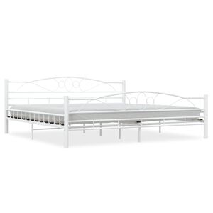 vidaXL Bedframe metaal wit 200x200 cm