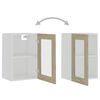 vidaXL Hangkast Lyon 40x31x60 cm bewerkt hout sonoma eikenkleurig
