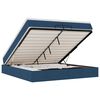 vidaXL Ottoman bed met matrassen 200x200cm stof blauw