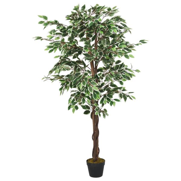 vidaXL Kunstplant ficus 1008 bladeren 180 cm groen