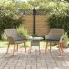 vidaXL Tuinstoel met kussen 2 pcs Zwart 55 x 62.5 x 82cm poly rattan